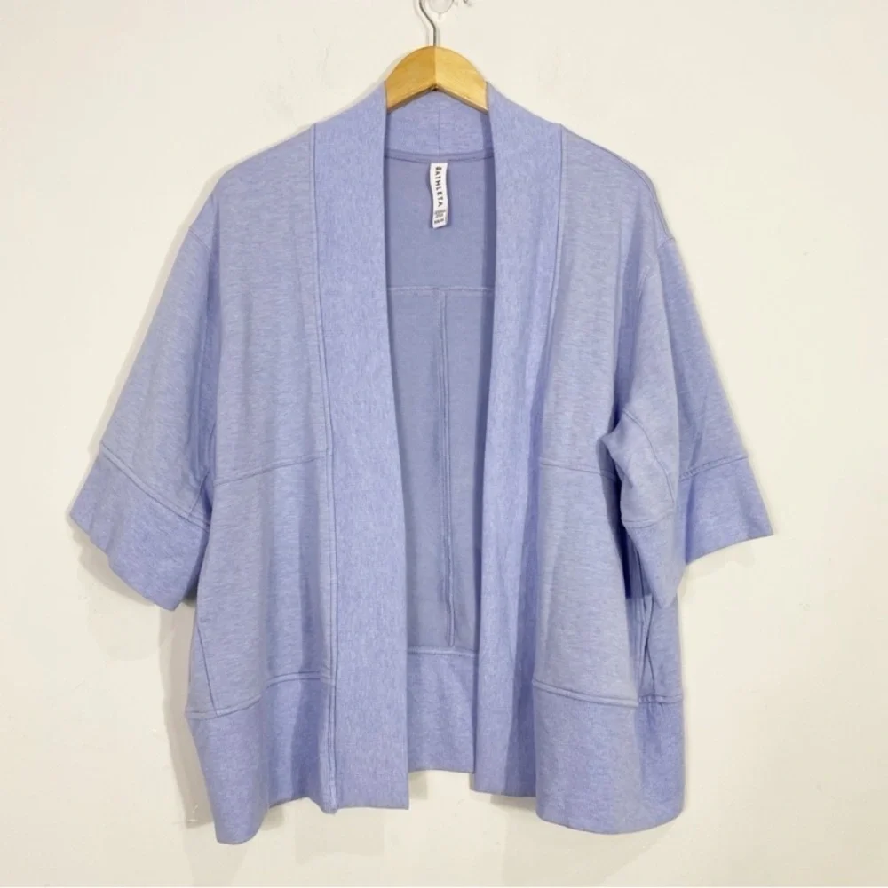 ATHLETA Lotus Wrap Cardigan Blue Heather XXS / XS